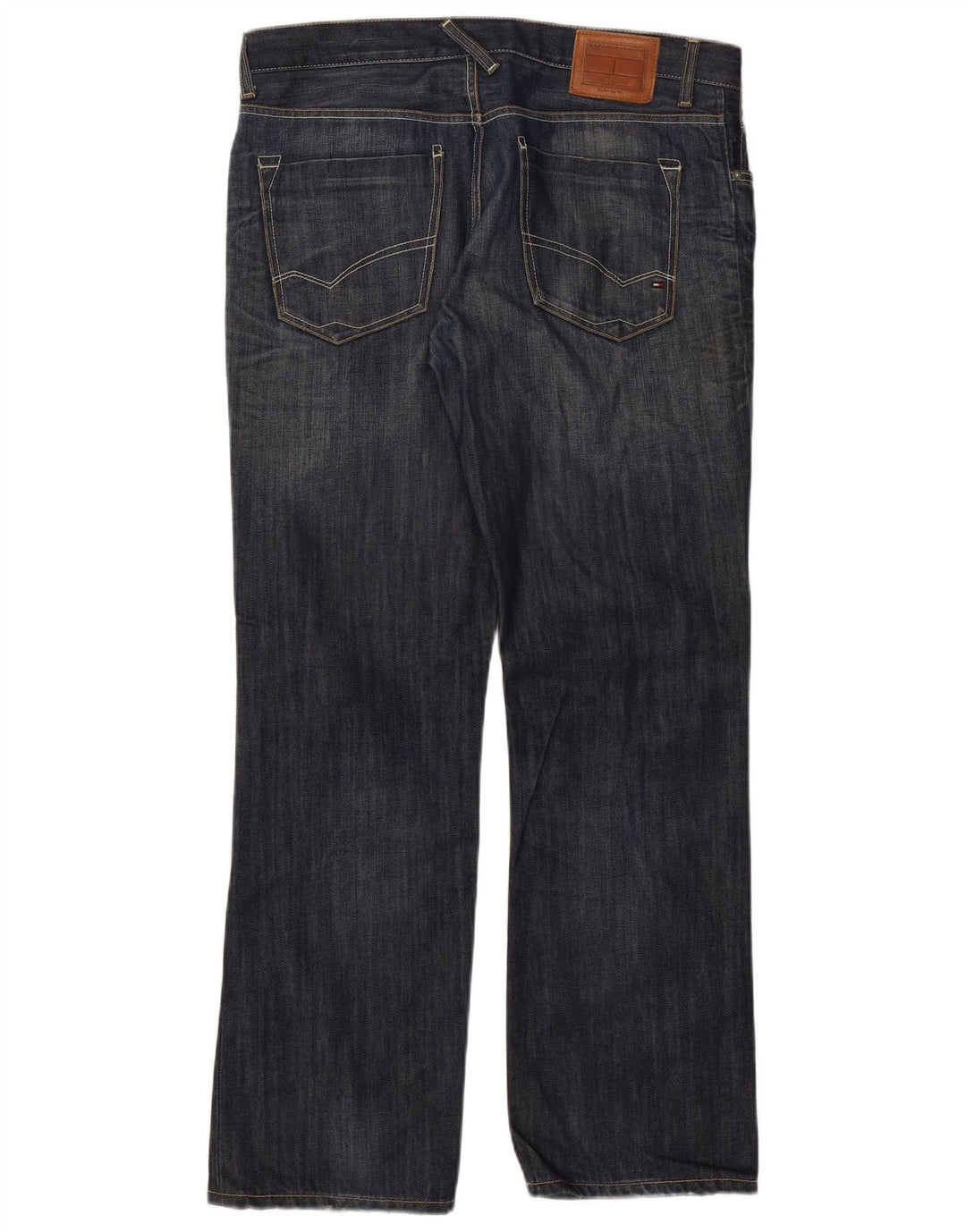 Tommy Hilfiger Herren Straight Jeans W36 L32 Blaue Baumwolle