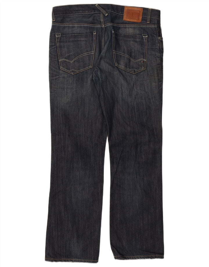 Tommy Hilfiger Herren Straight Jeans W36 L32 Blaue Baumwolle