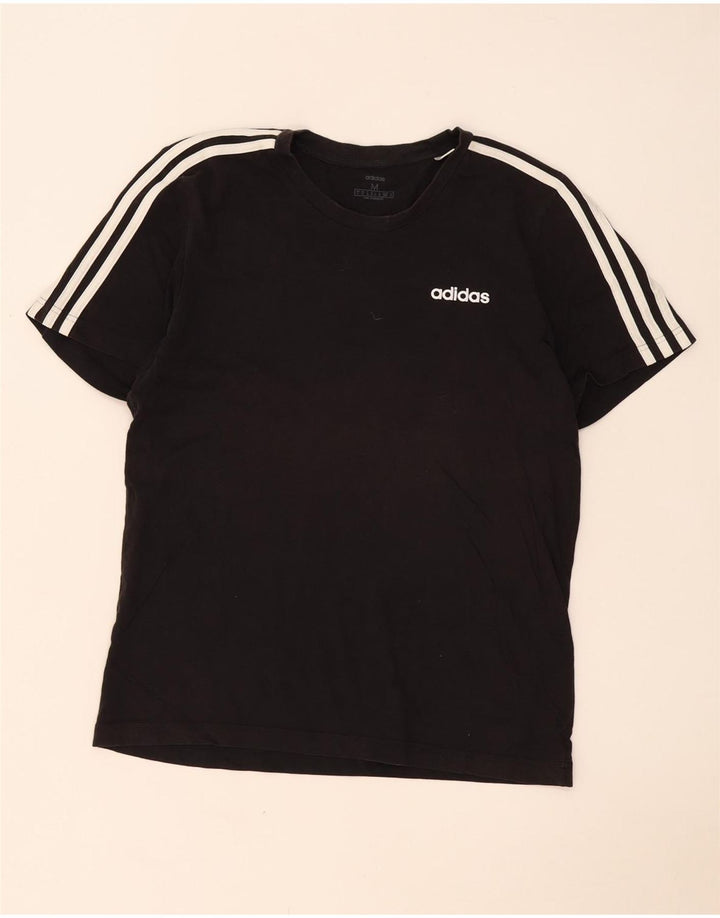 Adidas Herren T-Shirt Top Medium Schwarz Baumwolle