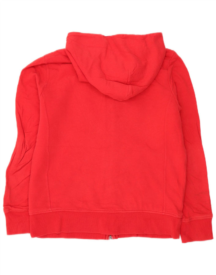 Gap Herren-Kapuzenpullover mit grafischem Reißverschluss, groß, aus roter Baumwolle