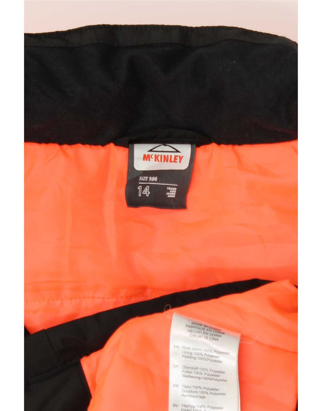 MC Kinley Mädchen-Regenjacke mit Kapuze, 13–14 Jahre, schwarzes Polyester