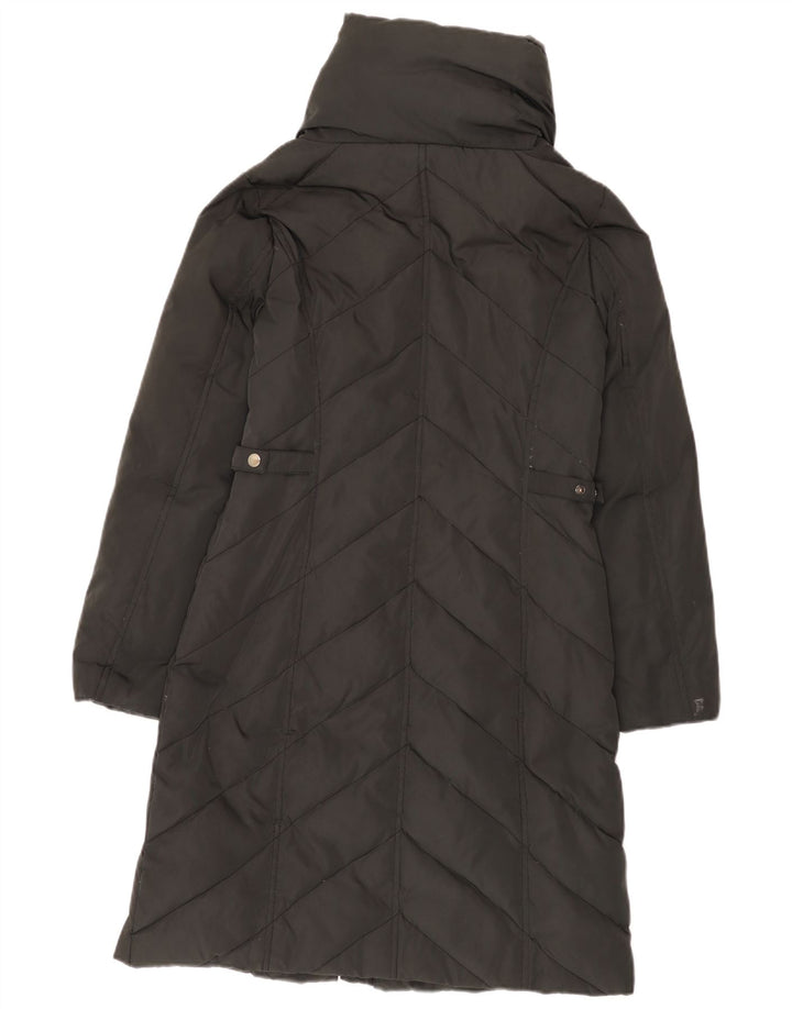 Monsoon Damen Longline Wattierter Mantel UK 10 Small Schwarz Polyester
