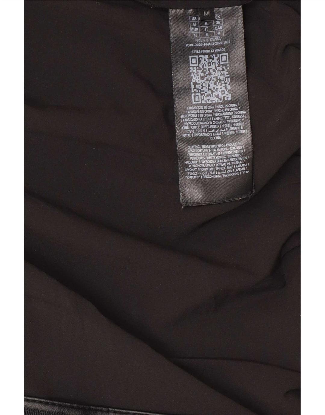 Guess Herren-Jacke aus Kunstleder, gepolstert, EU 48, mittelschwarz, Polyurethan
