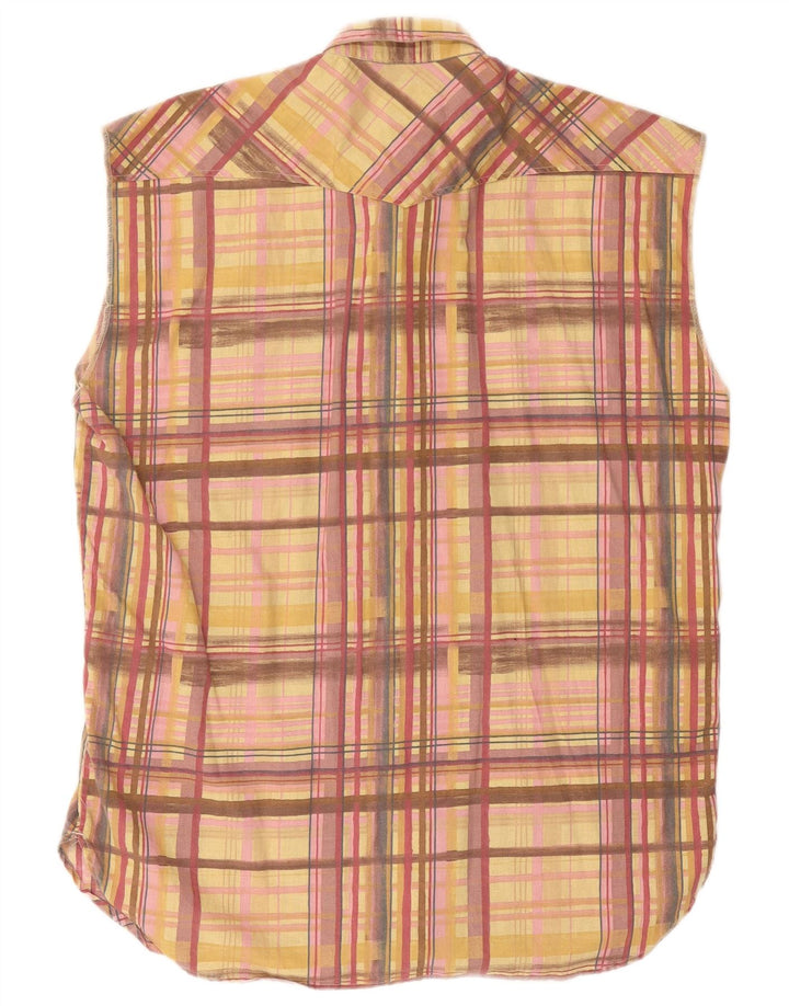 Casucci Herren-Western-Hemd, ärmellos, XL, mehrfarbig, kariert