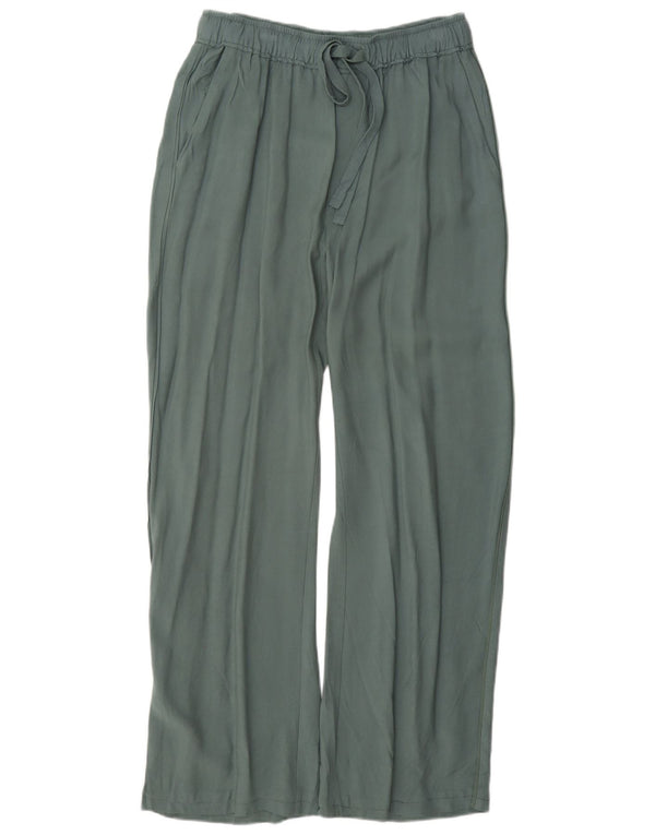Zara Damen-Freizeithose mit weitem Bein, Größe M, W28, L29, Grün