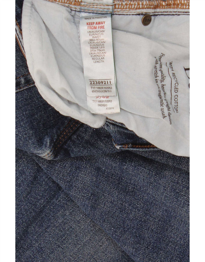 Marks & Spencer Herren Straight Jeans SW38 L31 Blaue Baumwolle