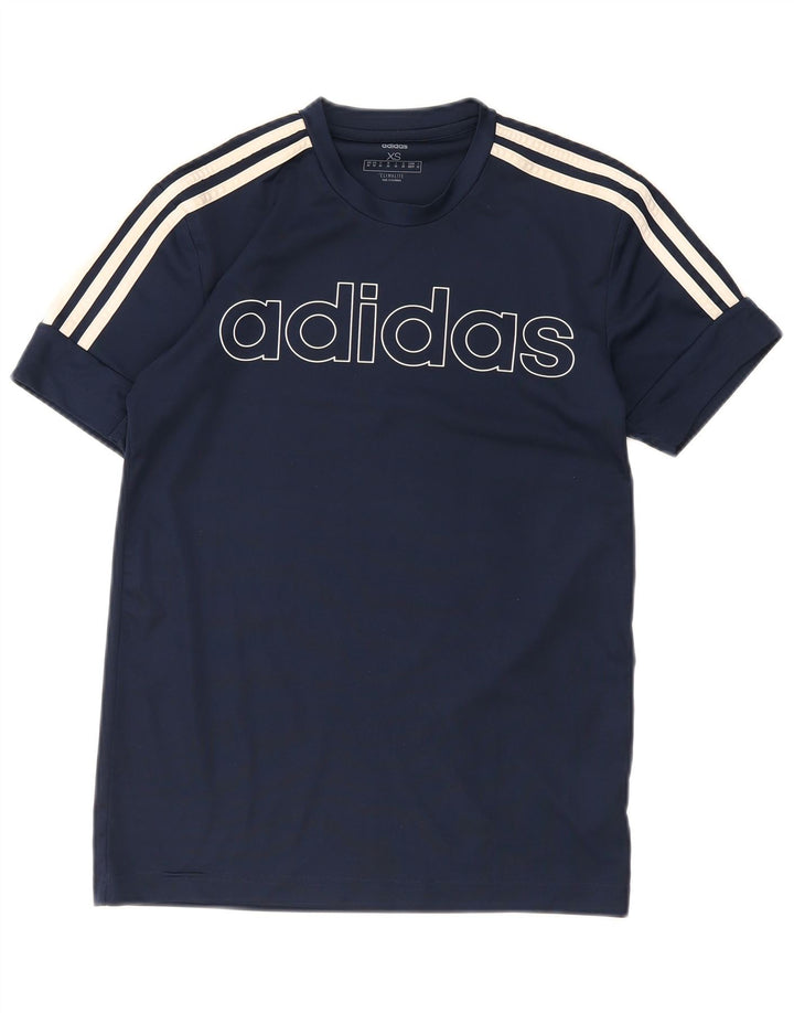 Adidas Herren Climalite Graphic T-Shirt Top XS Marineblau Polyester