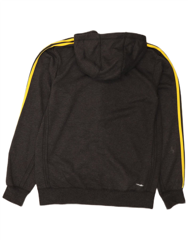 Adidas Herren-Kapuzenpullover mit Reißverschluss, groß, grau, Polyester