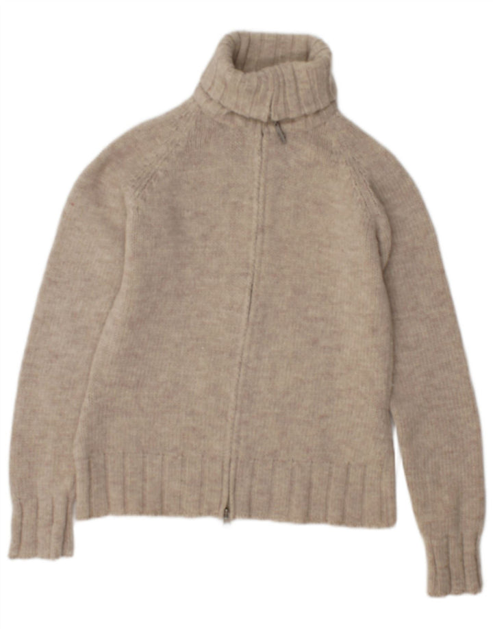 Laura Ashley Damen-Cardigan-Pullover UK 14 Mittelbeige Wolle