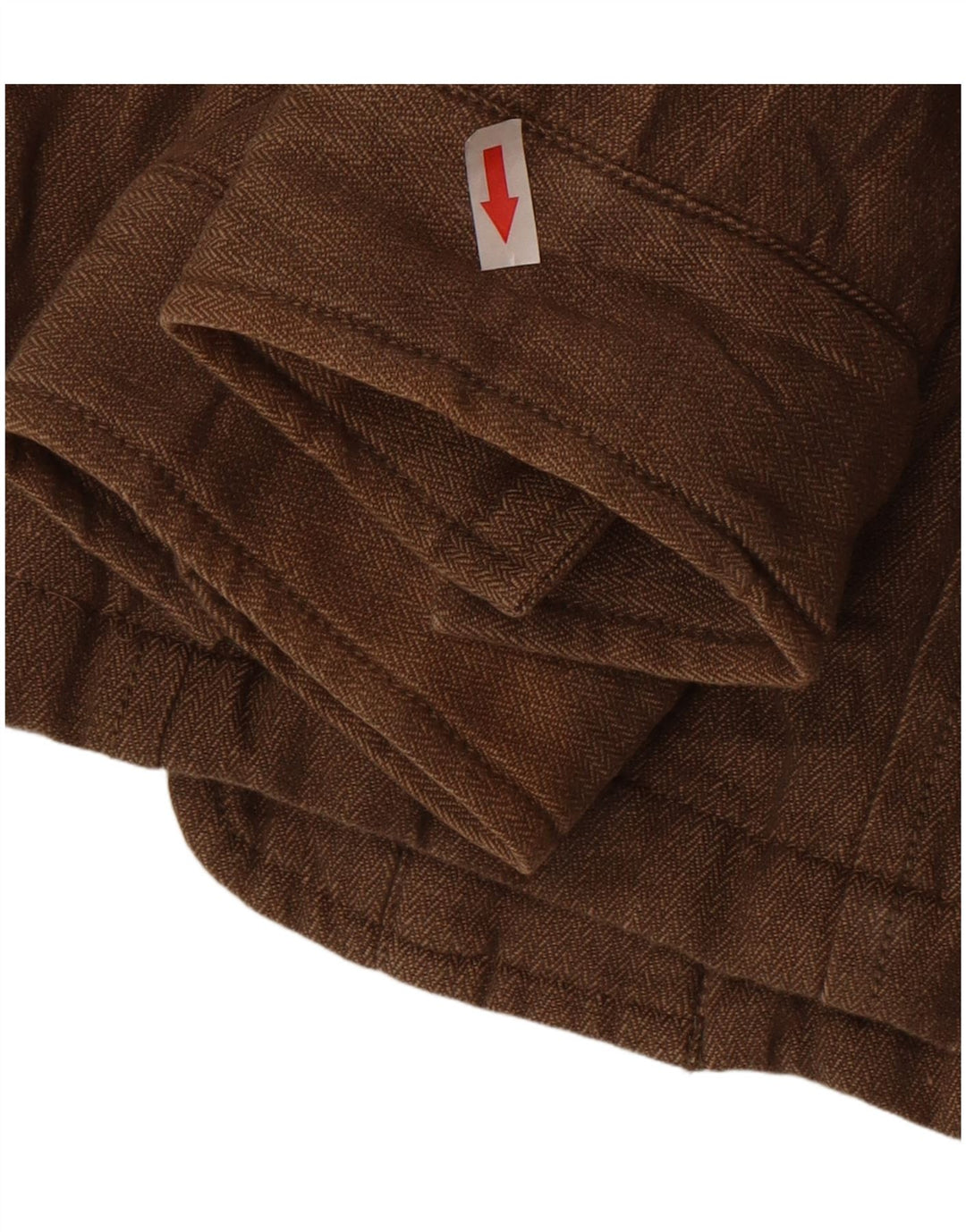 Marlboro Classics Damen Utility-Jacke EU 44 XL Braune Baumwolle mit Fischgrätenmuster