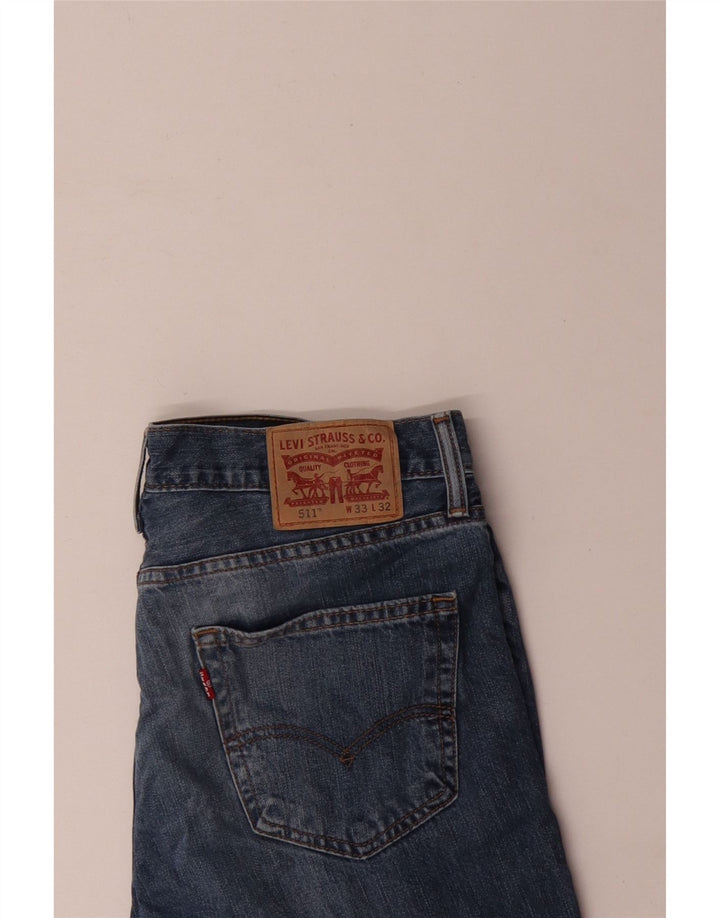 Levi's Herren 511 Slim Jeans W33 L32 Blaue Baumwolle