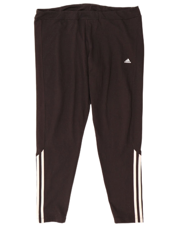 Adidas Womens Climalite Leggings UK 20/22 XL Black Polyester