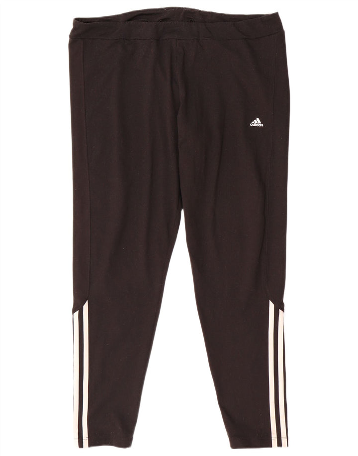 Adidas Damen Climalite Leggings UK 20/22 XL Schwarz Polyester
