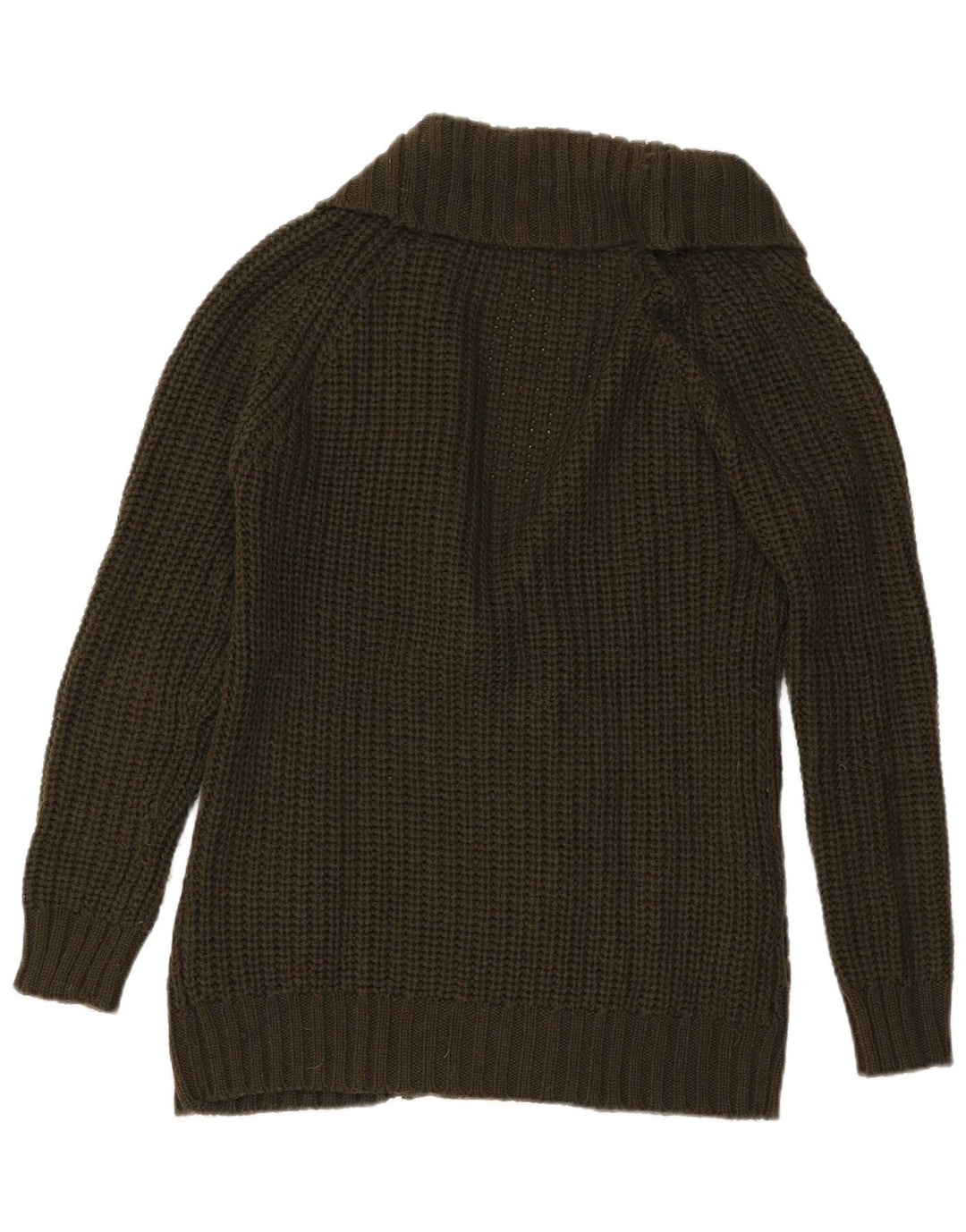 Zweireihiger Cardigan-Pullover von Zara für Damen, Gr. 14, mittleres Khaki