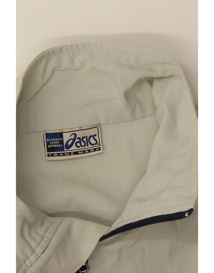 Asics Damen-Trainingsanzug-Top-Jacke UK 12 Mittelgrauer Farbblock