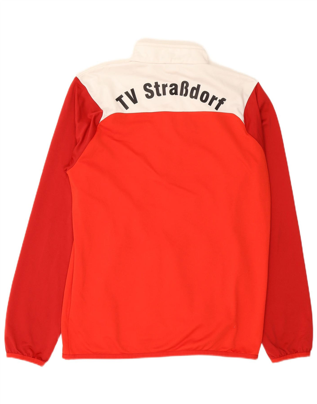 Puma Jungen Grafik-Trainingsanzug-Top-Jacke, 15–16 Jahre, rotes Farbblockdesign
