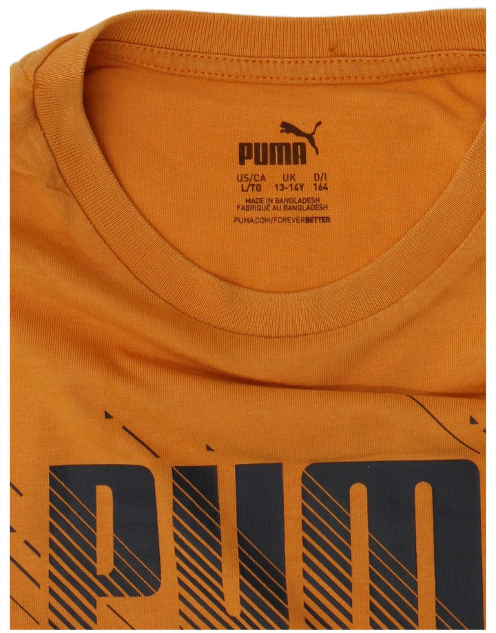 Puma Jungen Grafik T-Shirt Top 13-14 Jahre Orange