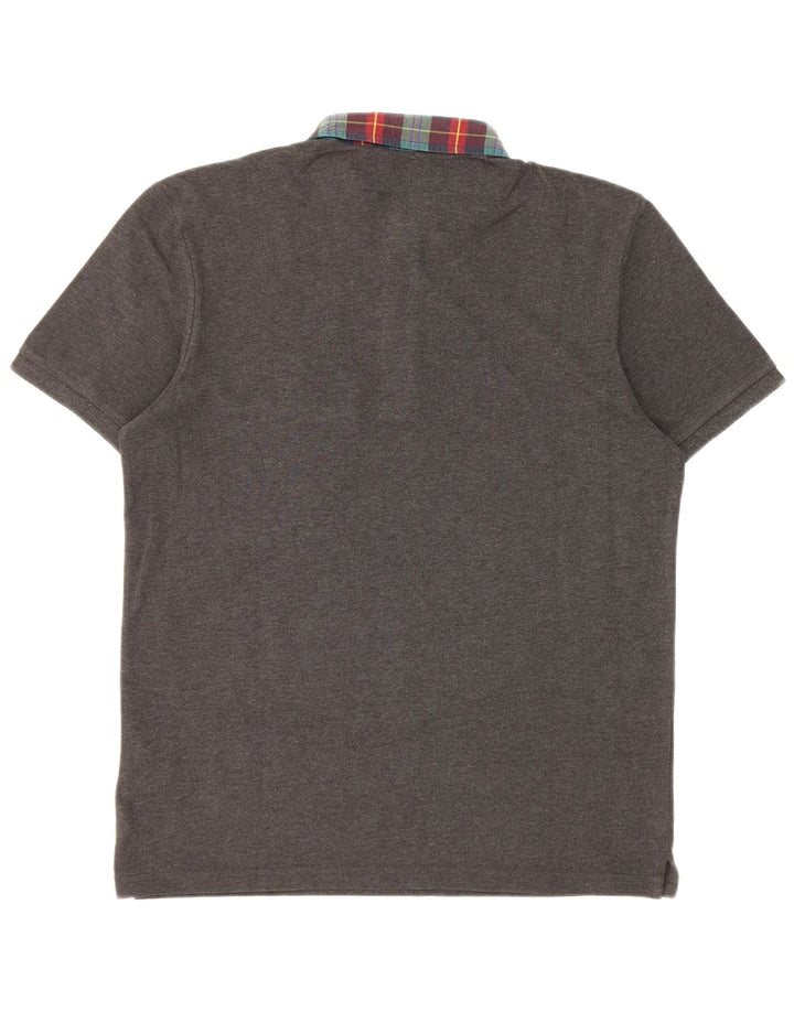 Lyle & Scott Herren Kurzarm-Poloshirt, groß, grau, Baumwolle, klassisch