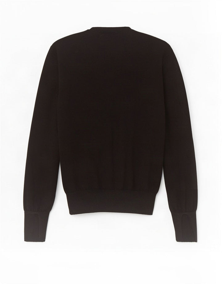 Zara Damen Crop Crew Neck Pullover Pullover UK 12 Medium Schwarz