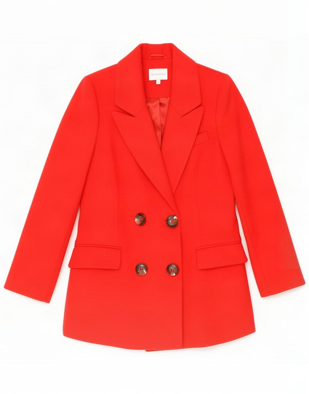 Warehouse Damen-Zweireiher-Blazerjacke UK 10 Small Red Polyester