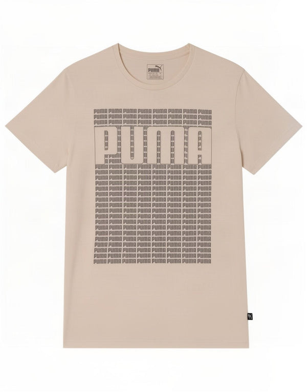 Puma Herren-T-Shirt mit Grafik, groß, aus weißer Baumwolle