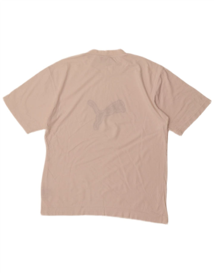Puma Herren Grafik-T-Shirt-Oberteil aus mittelweißer Baumwolle