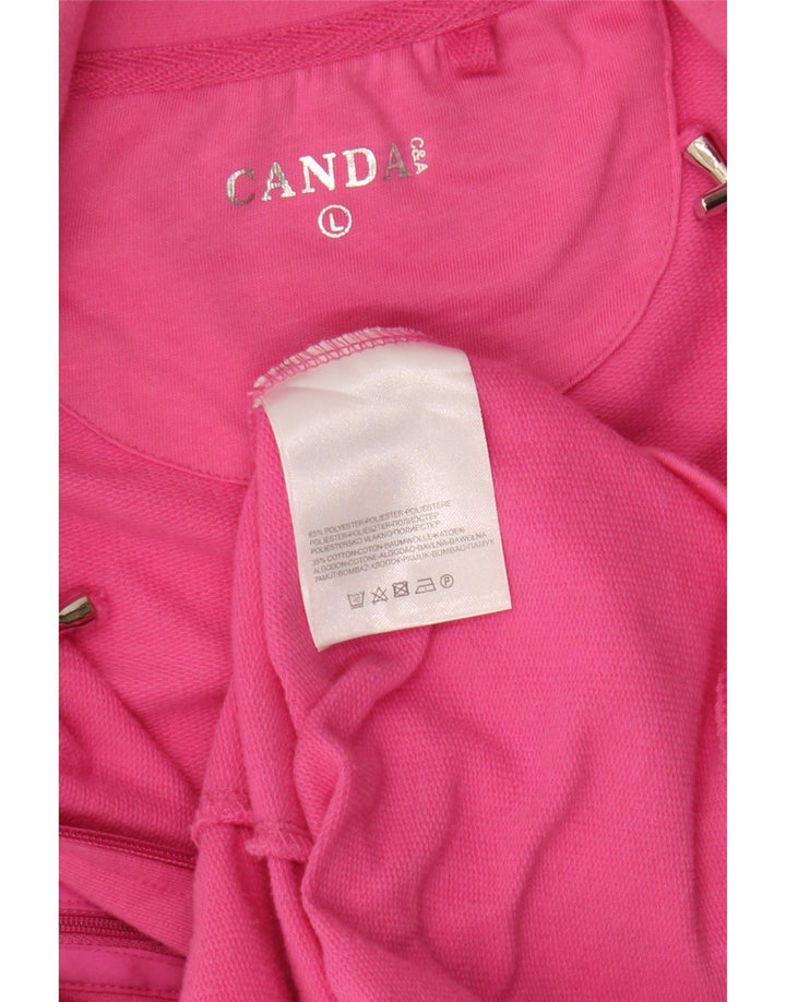 Canda Damen-Trainingsanzug-Top-Jacke, UK 16, Größe L, rosa, Polyester