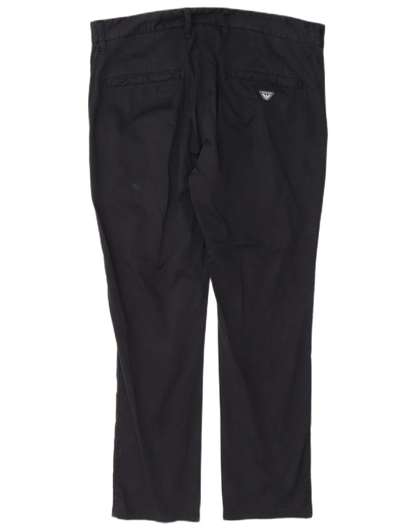 Gerade Chino-Hose für Herren von Armani, EU 52, XL, W38, L29, Marineblau, Baumwolle