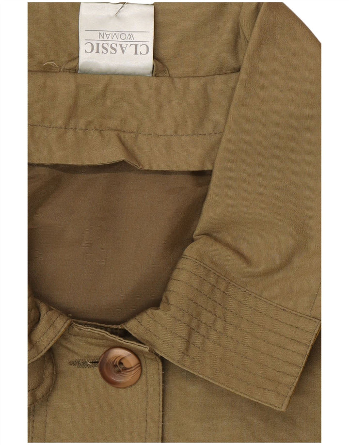 CLASSIC Damen Übergroßer Longline-Trenchcoat UK 16 Large Khaki Polyester