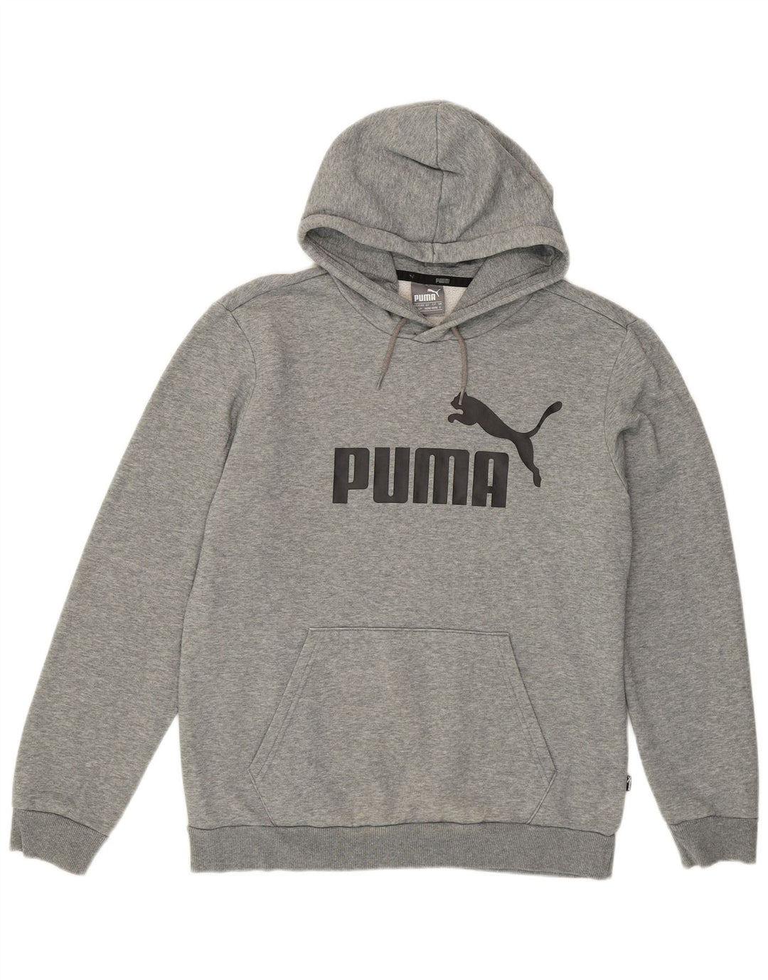 Puma Herren-Kapuzenpullover mit Grafik, klein, grau meliert, Baumwolle