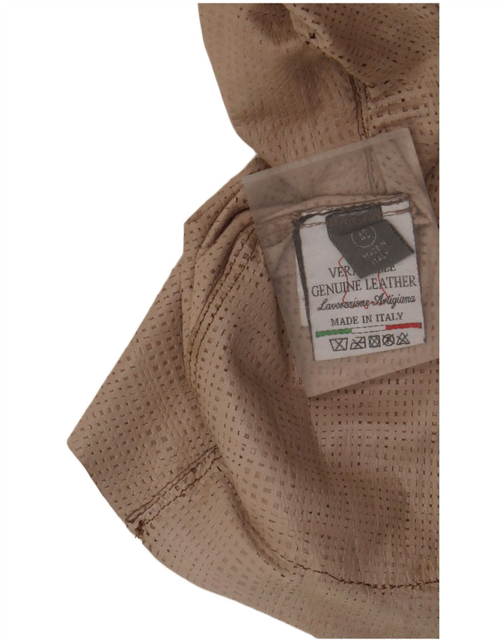 Lavorazione Artigiana Damen 3-Knopf-Blazerjacke IT 42 Mittelbraun