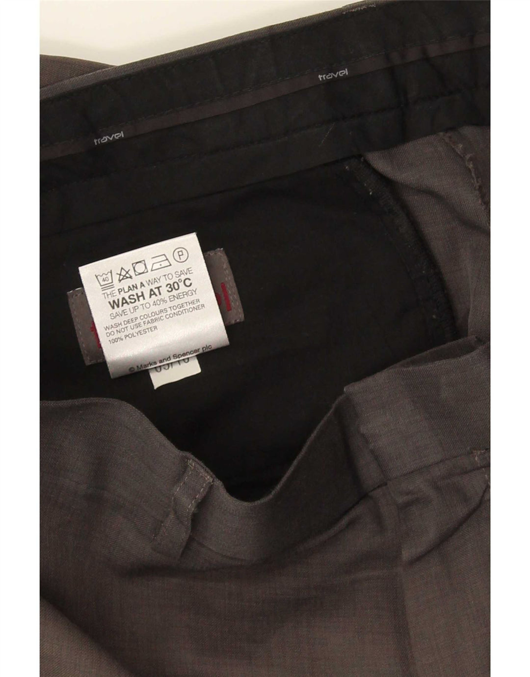 Gerade Herren-Chinohose von Marks & Spencer, W36, L29, Grau, Polyester