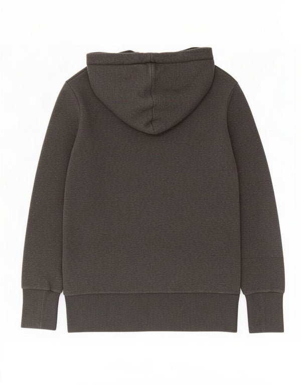 Puma Damen Zip Hoodie Pullover UK 12 Mittelgraue Baumwolle