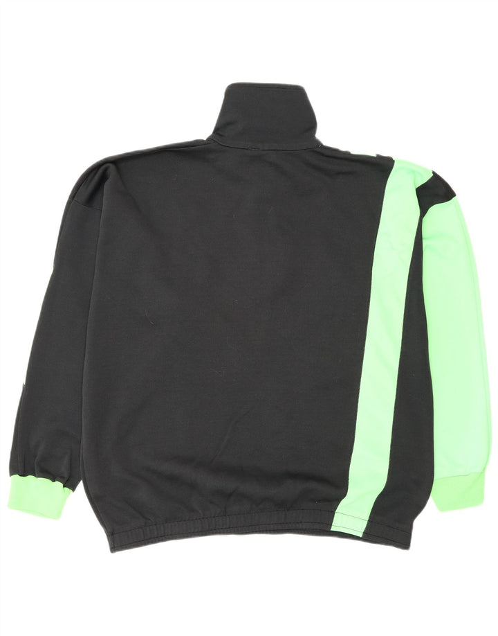 Puma Herren-Sweatshirt mit grafischem Reißverschluss und Rundhalsausschnitt, Mittelschwarz, Farbblock