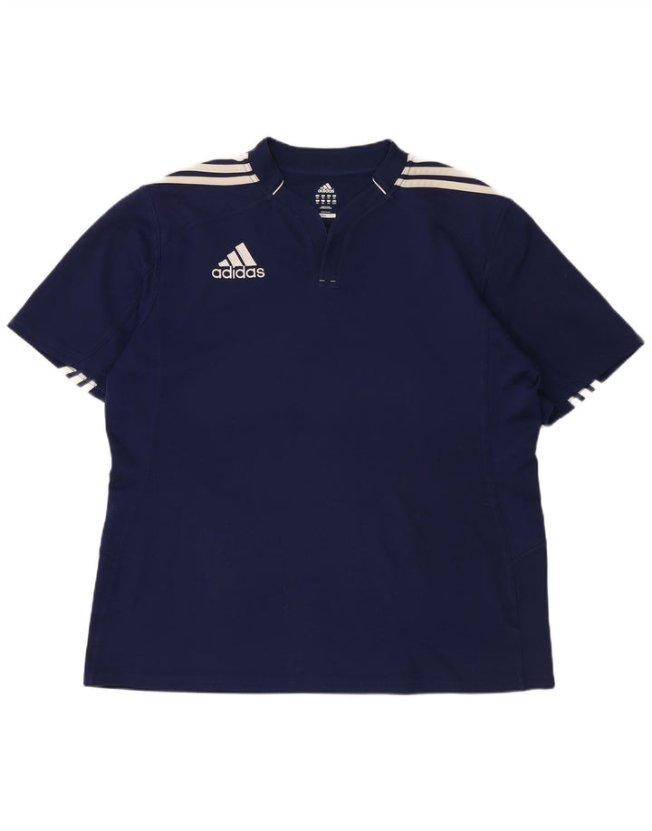 ADIDAS Mens Climacool T-Shirt Top 2XL Navy Blue Polyester