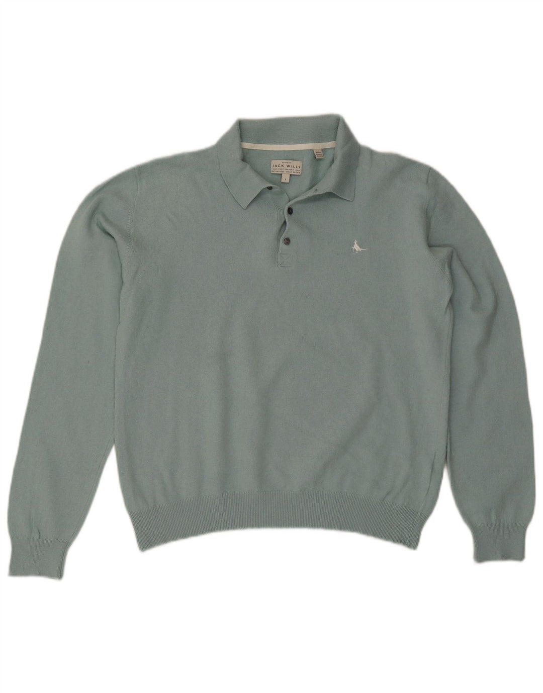 JACK WILLS Herren-Pullover mit Rollkragen, groß, aus blauer Baumwolle