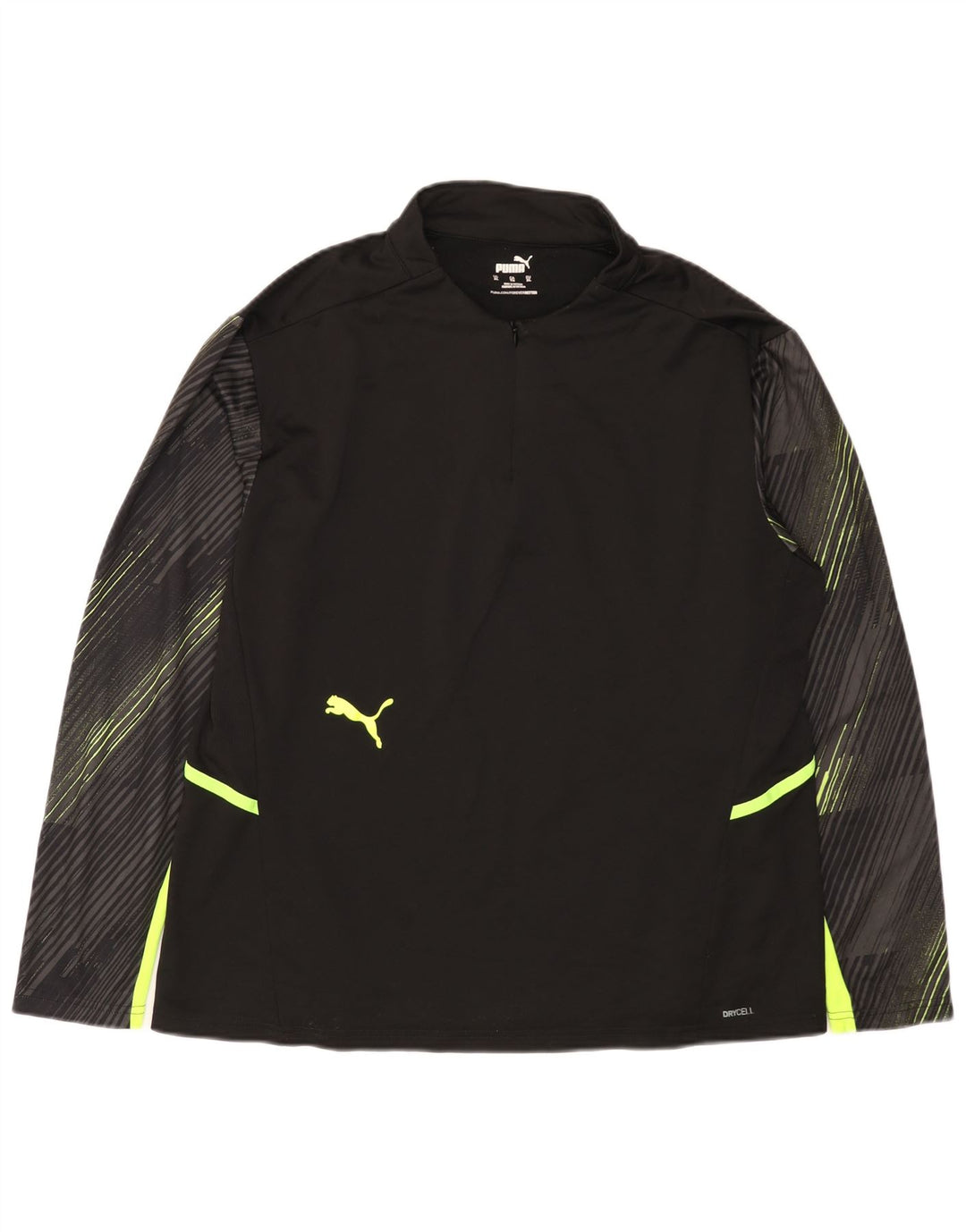 PUMA Damen-Pullover-Trainingsanzugoberteil mit Reißverschluss, UK 18, XL, Schwarz gestreift