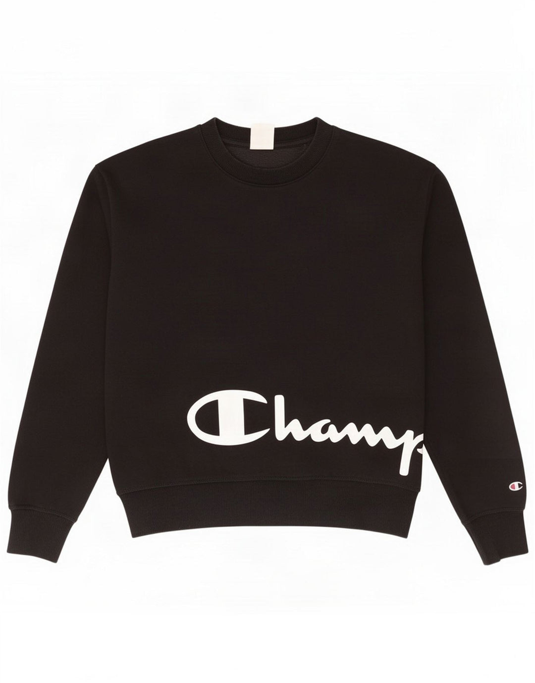 Champion Womens Graphic Sweatshirt Jumper UK 14 Medium Black