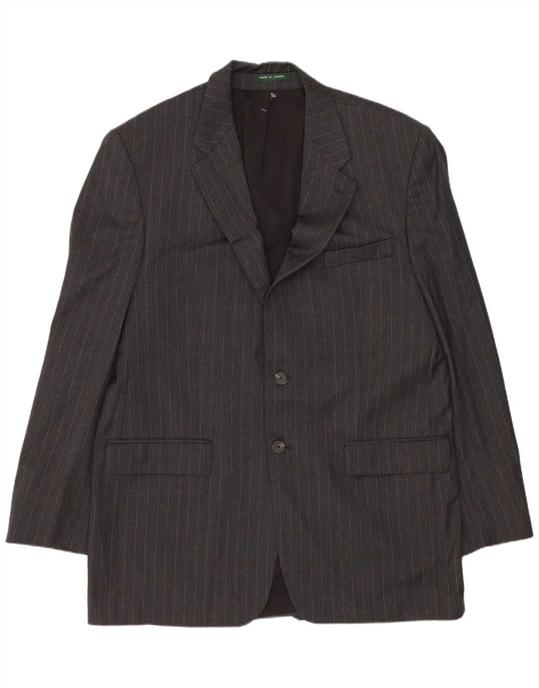 Ralph Lauren Herren-Blazer mit 2 Knöpfen, UK 42, XL, graue Nadelstreifenwolle