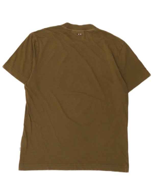 Napapijri Herren Grafik-T-Shirt-Oberteil Medium Khaki