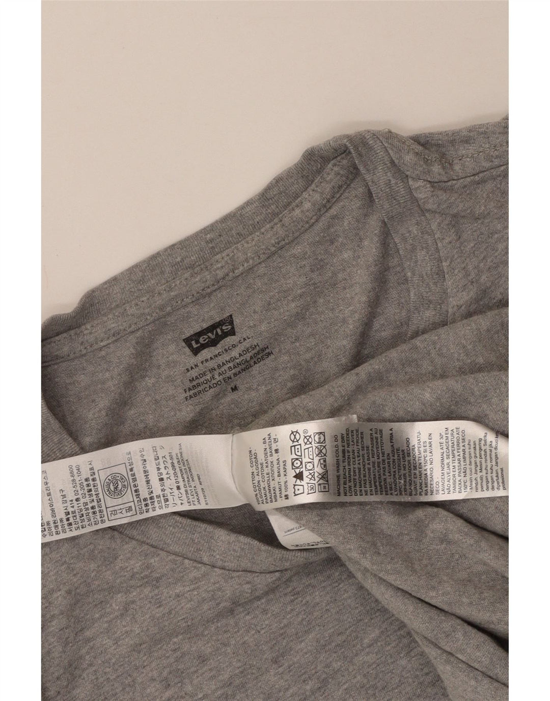 Levi's Herren-T-Shirt mit Grafik, mittelgrau gesprenkelte Baumwolle