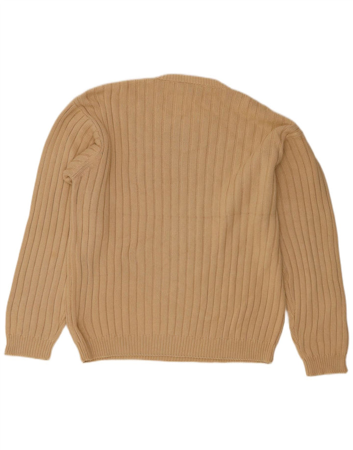 Timberland Herren-Pullover mit Rundhalsausschnitt, mittelbeige Baumwolle