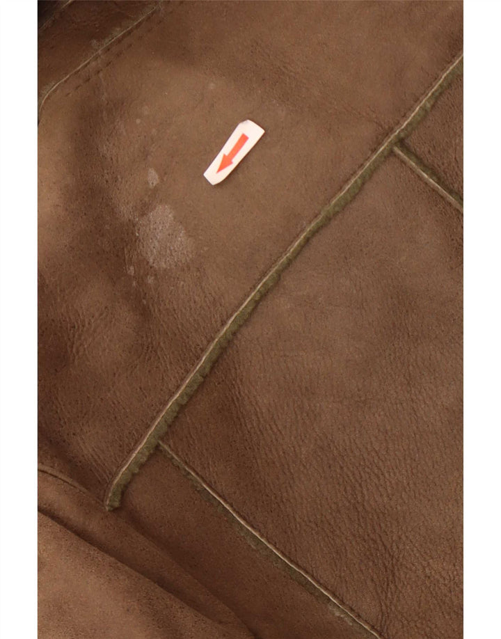 Hide Society Damen-Lammfelljacke, EU 38, kleines braunes Schaffell