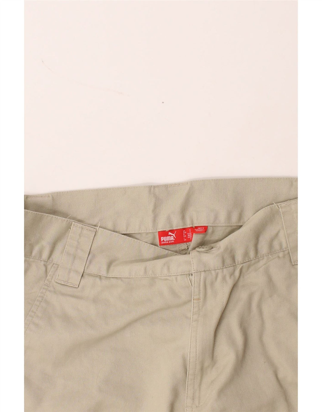 PUMA Mens High Waist Chino Shorts Small W30  Beige Vintage Puma and Second-Hand Puma from Messina Hembry 