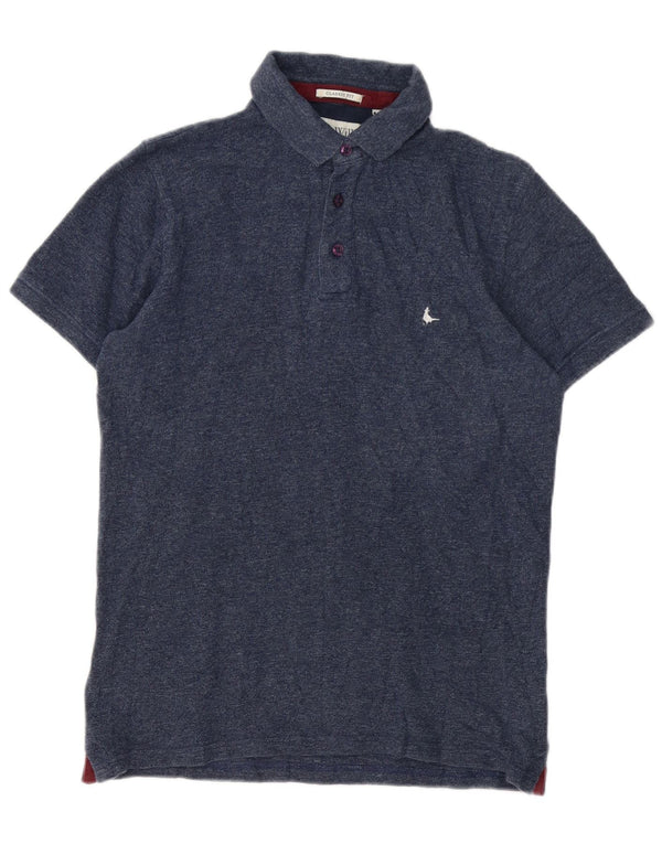 Jack Wills Herren-Poloshirt mit klassischer Passform, klein, marineblau gesprenkelte Baumwolle