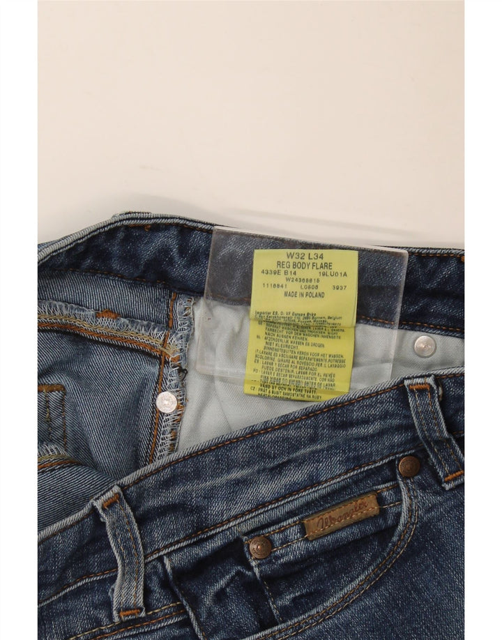 Wrangler Damen Schlagjeans W32 L32 Blaue Baumwolle