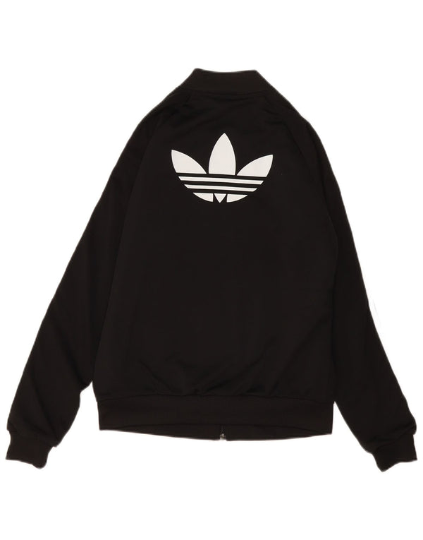 Adidas Damen Graphic Trainingsanzug Top Jacke UK 8 Small Schwarz Polyester