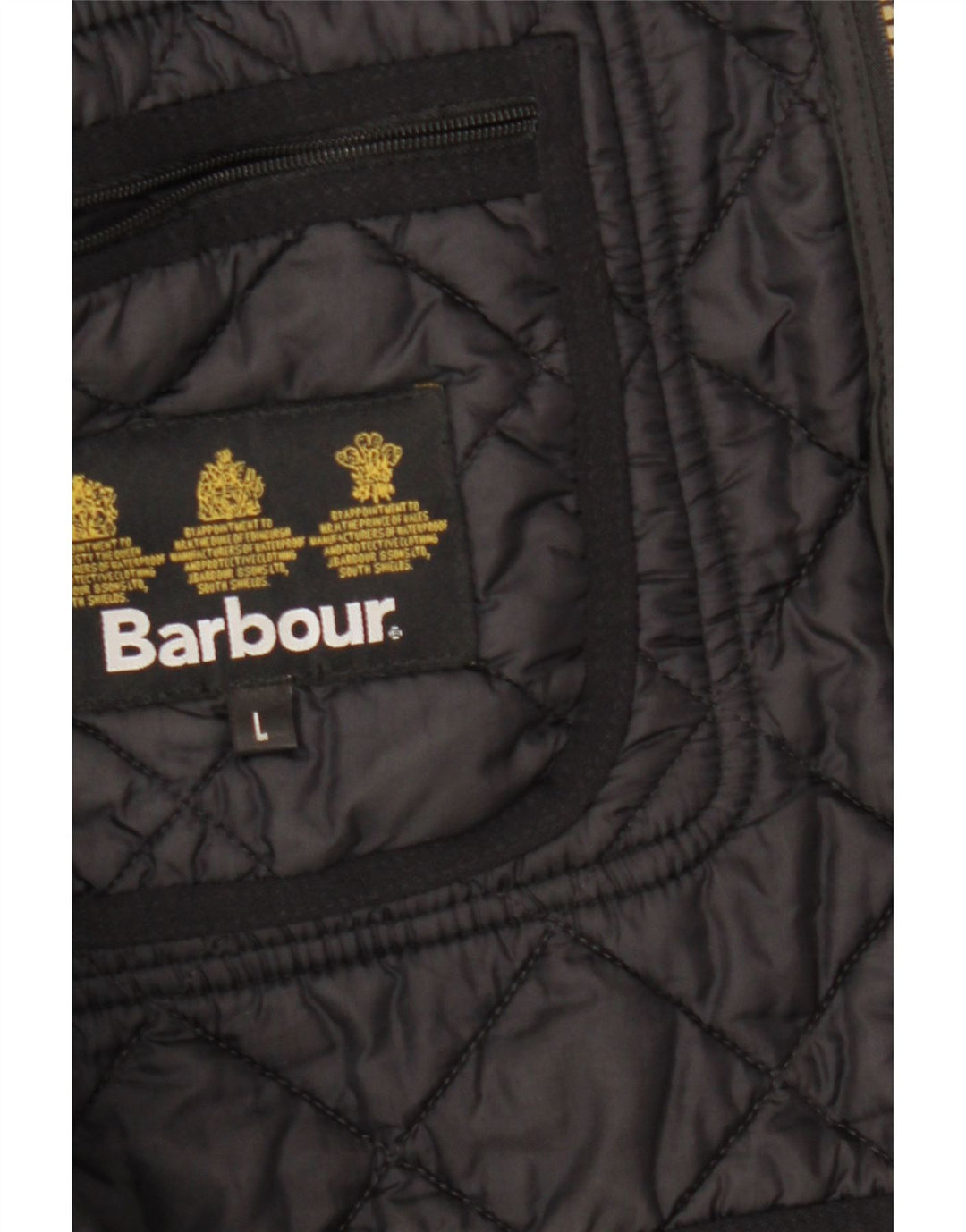 Barbour Herren Steppmantel UK 40 Large Schwarz Polyester