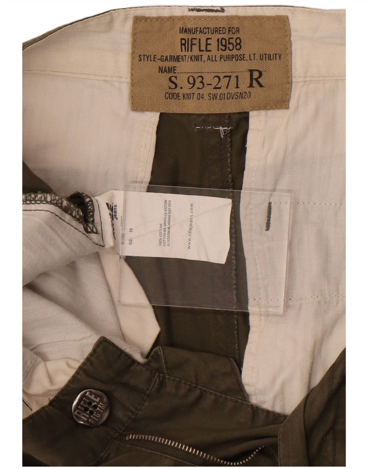 Rifle Herren-Chino-Shorts W31, mittlere Khaki-Baumwolle