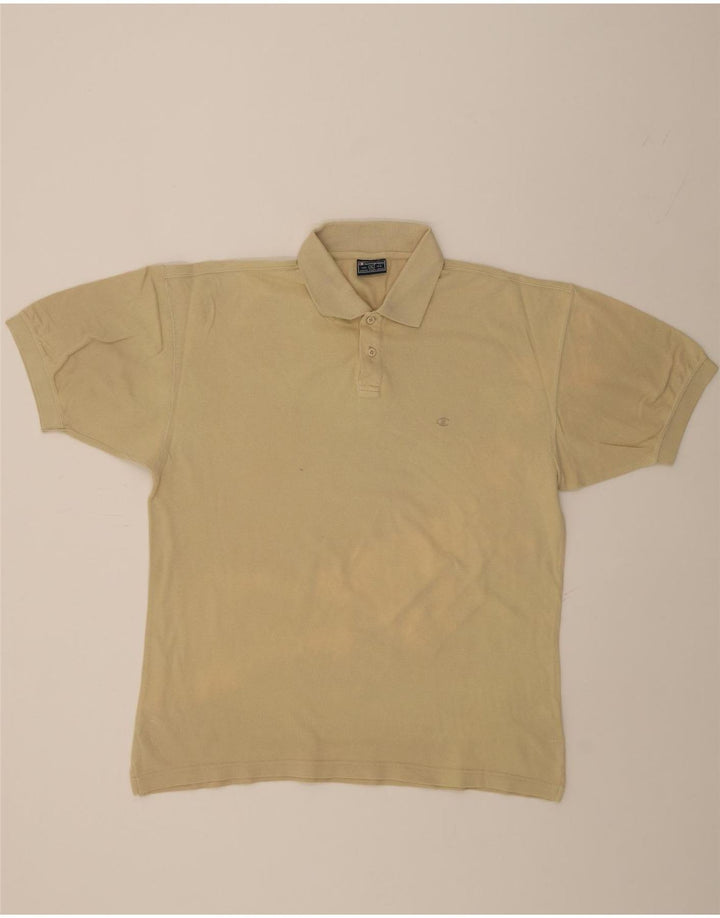 CHAMPION Mens Polo Shirt XL Beige Cotton Vintage Champion and Second-Hand Champion from Messina Hembry 